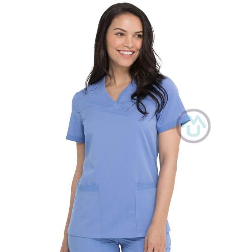 Dámska blúza Dickies s elastickými pásmi na bokoch - nebeská modrá XS