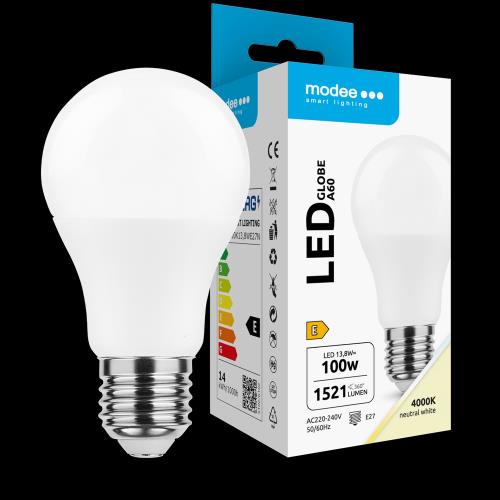Modee Lighting LED žiarovka Globe A60 13,8W E27 360° 4000K 1521 lm ERP (ML-G4000K13,8WE27N)