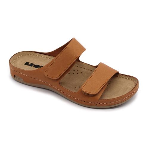 Leon 954 Dámska zdravotná celokožená obuv s prackou 37 - 24,5cm, hnedá, 2,5 cm