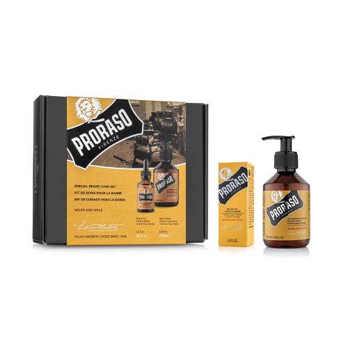 Proraso Duo Wood & Spice šampón na fúzy 200ml + olej na fúzy 100ml darčeková sada