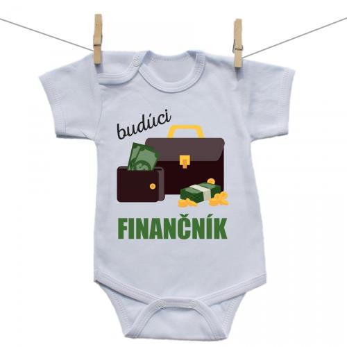 Boodyy Body s krátkym rukávom Budúci finančník 56 (0-2 mesiace)