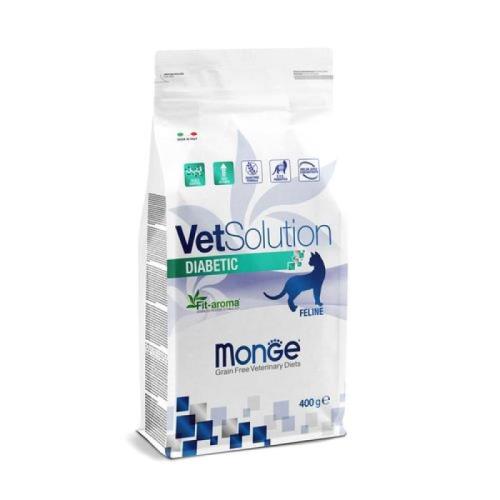 MONGE VetSolution Cat Diabetic 400g diétne suché krmivo pre mačky s cukrovkou (Diabetes Mellitus)