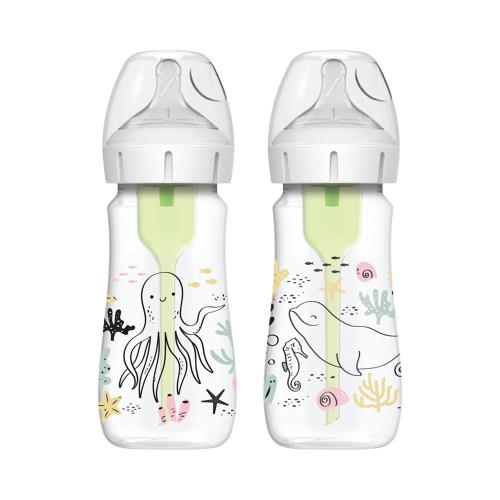 Dojčenská Antikoliková fľaša Oceán Options+ Wide-Neck 270ml 2 ks (WB92028)