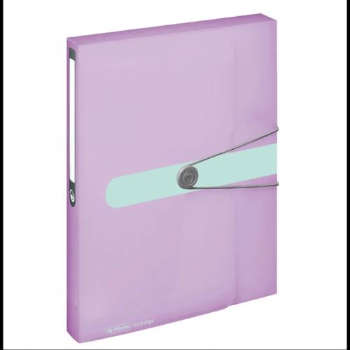 Plastový box s gumičkou Herlitz A4 PP lila-Herlitz