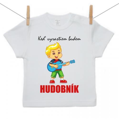 Boodyy Tričko s krátkym rukávom Keď vyrastiem budem hudobník 68 (3-6 mesiacov) 2315-44847