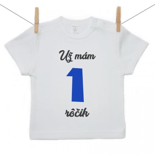 Boodyy Tričko s krátkym rukávom Už mám 1 rôčik Chlapec 68 (3-6 mesiacov) 2489-46045
