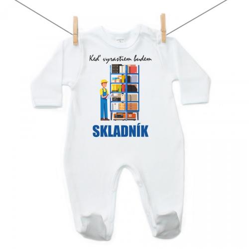Boodyy Overal Keď vyrastiem budem skladník 68 (3-6 mesiacov)
