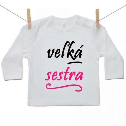 Boodyy Tričko s dlhým rukávom Veľká sestra 68 (3-6 mesiacov) 4141-72440