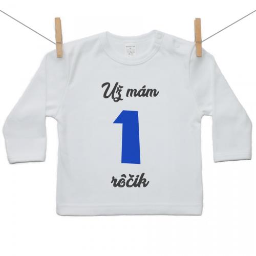 Boodyy Tričko s dlhým rukávom Už mám 1 rôčik Chlapec 68 (3-6 mesiacov) 2488-46034