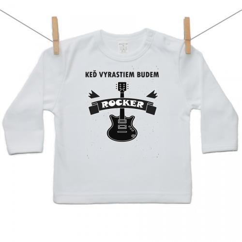 Boodyy Tričko s dlhým rukávom Keď vyrastiem budem rocker 86 (12-18 mesiacov)