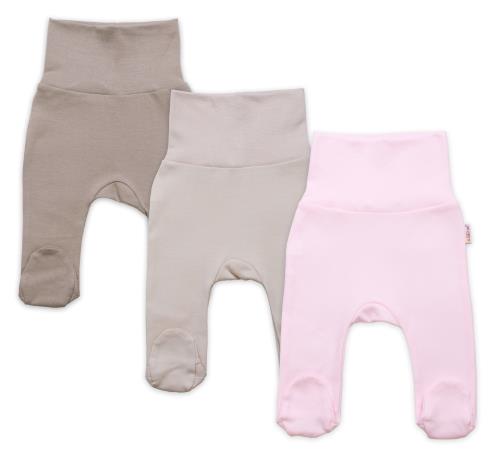 Rastúca výhodná sada, 3x polodupačky pre bábätko Nature - ružová/béžová/taupe, veľ. 56/62