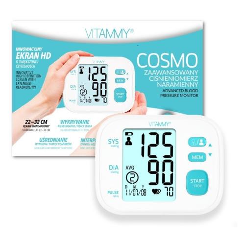 VITAMMY COSMO ramenný tlakomer, farba biela TOW009803