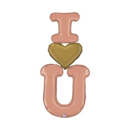 Grabo Fóliový balón I LOVE YOU ružovo zlatý 152cm