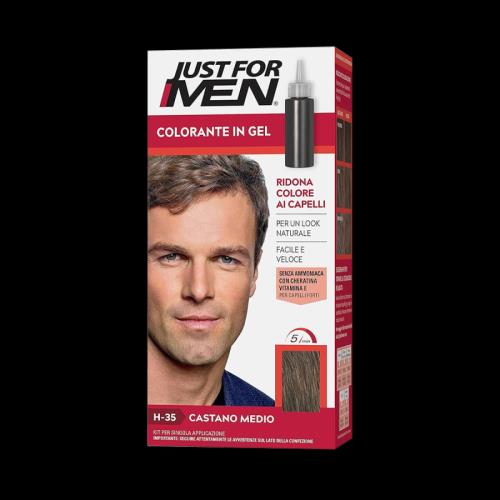 Šampón na zakrytie sivých vlasov farba plná hnedá Just for men H35 Medium Brown