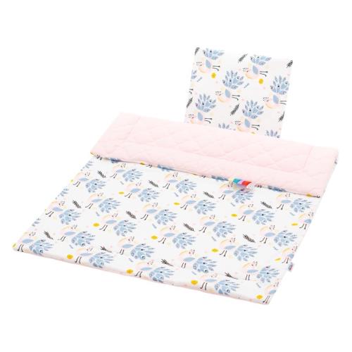 Obojstranný Set z Velvet do kočíka New Baby pávy ružový , 20C40129