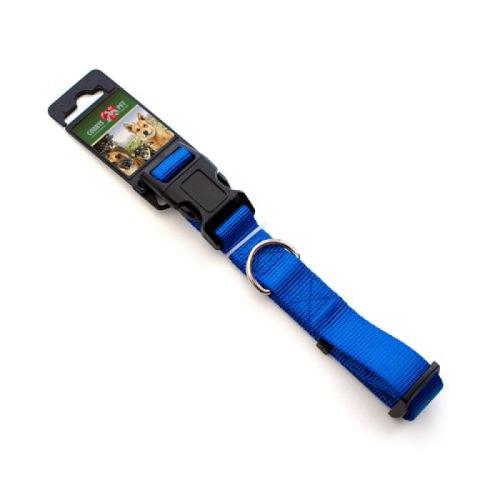 COBBYS PET Nastaviteľný textilný obojok 2,5x40-55cm modrý