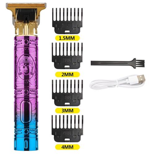 Elektrický strojček na vlasy s USB nabíjaním Budha-Ružová/Modrá H25777