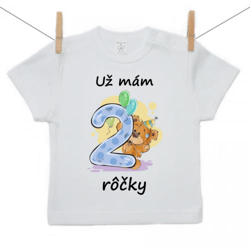 Boodyy Tričko s krátkym rukávom Už mám 2 rôčky 110 (4-5 rokov)