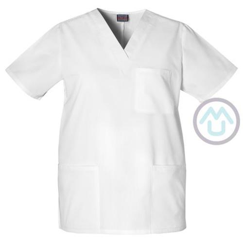 Unisexová blúza "V" výstrih - biela L