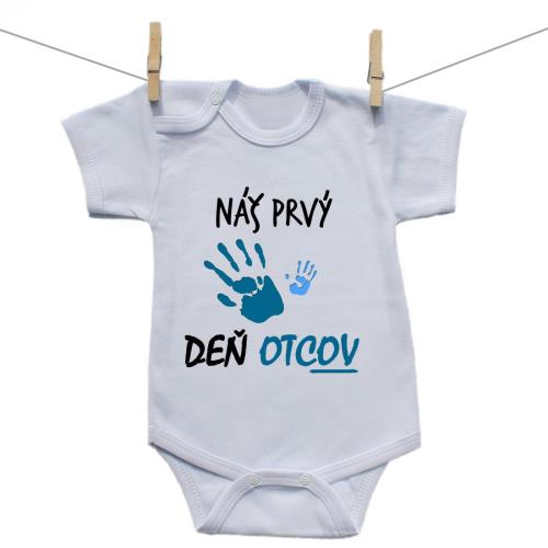 Boodyy Body s krátkym rukávom Náš prvý deň otcov (chlapec) 86 (12-18 mesiacov)
