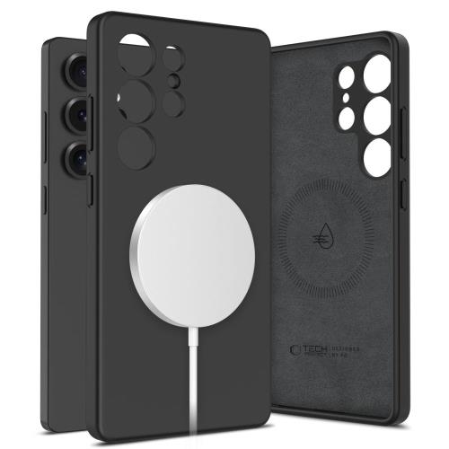 Tech-Protect Liquid Silicone MagSafe kryt na Samsung Galaxy S25 Ultra, čierny