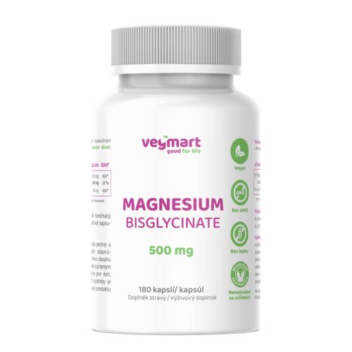 Vegmart Magnézium Bisglycinát 500 mg, 180 kapsúl