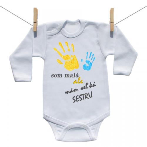Boodyy Body s dlhým rukávom Som malá ale mám veľkú sestru 50 (0 mesiacov)