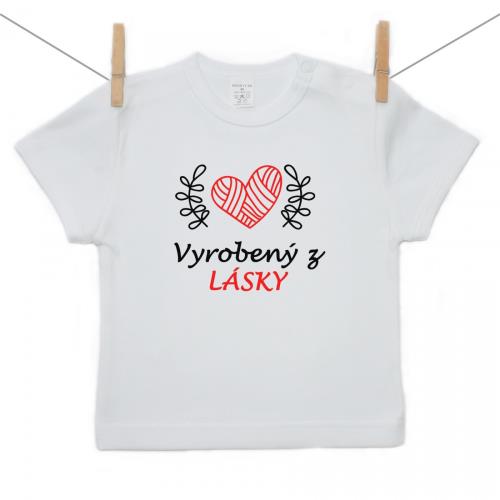 Boodyy Tričko s krátkym rukávom Vyrobený z lásky 104 (3-4 roky) 722-24851
