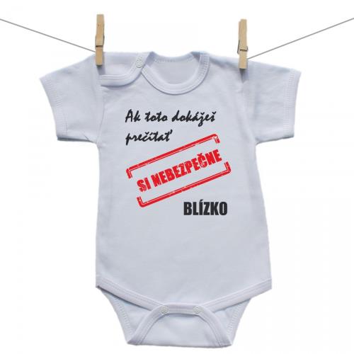 Boodyy Body s krátkym rukávom Nebezpečne blízko 98 (2-3 roky)