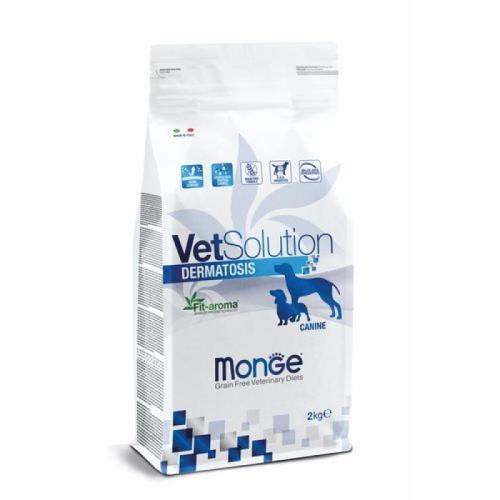 MONGE VetSolution DERMATOSIS Canine 2kg kompletné diétne krmivo proti nadmernému vypadávaniu srsti psov
