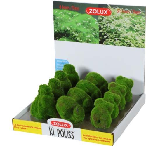 ZOLUX Dekorácia do akvária machová skala so živými semienkami machu 7x7x10cm