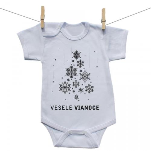 Boodyy Body s krátkym rukávom Veselé Vianoce 92 (18-24 mesiacov)