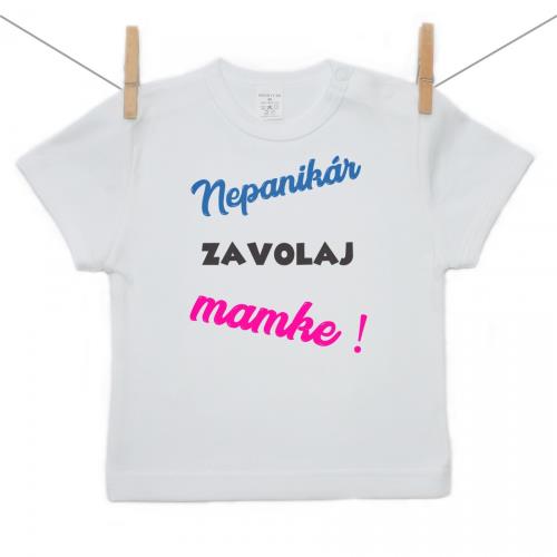 Boodyy Tričko s krátkym rukávom Nepanikár 68 (3-6 mesiacov) 1325-35459