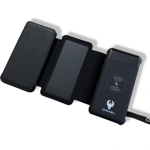 Solárna Powerbanka (10000mAh) - 6 Panelov - Čierna H18694