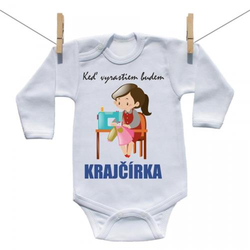 Boodyy Body s dlhým rukávom Keď vyrastiem budem krajčírka 92 (18-24 mesiacov) 2232-44264
