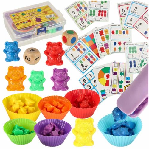 Vzdelávacie Medvedíky Montessori na Počítanie - Montessori Vzdelávacie Medvedíky na Počítanie, 44 ks.
