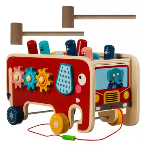 Hračka veselé kladivo TOY WOODEN ELEPHANT