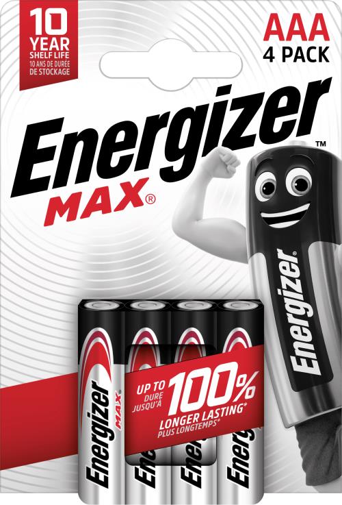 Energizer MAX AAA/E92 alkalické batérie 4ks E303325600