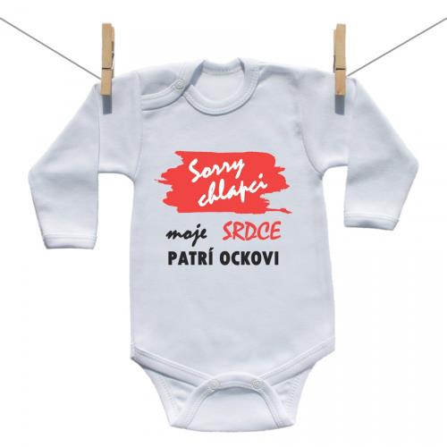 Boodyy Body s dlhým rukávom Sorry chlapci moje srdce patrí ockovi 50 (0 mesiacov)