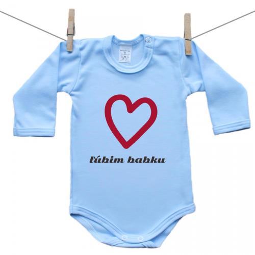 Boodyy Body s dlhým rukávom (modré) Ľúbim babku 92 (18-24 mesiacov) 3984-71536