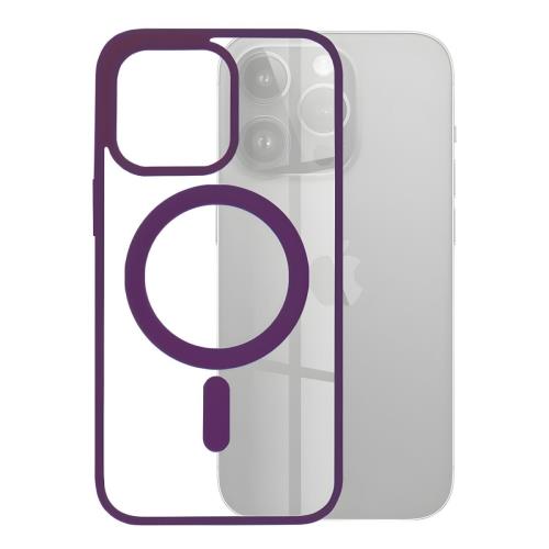 Priehľadné puzdro na iPhone 15 Pro Max - Fialová H28090