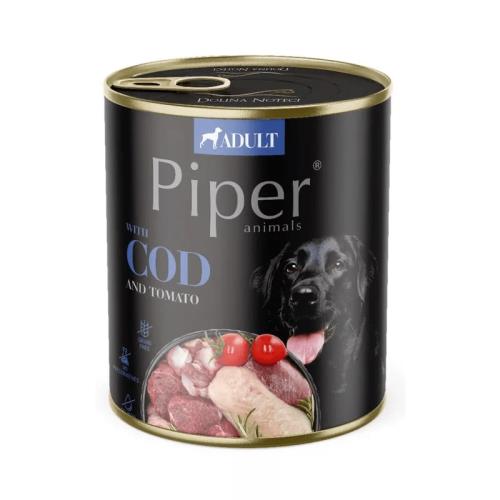 PIPER ADULT 800g konzerva pre dospelých psov s treskou a paradajkami 40467