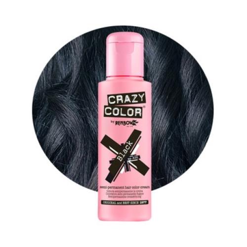 030 Crazy Color farba na vlasy Black 100ml