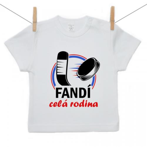Boodyy Tričko s krátkym rukávom Fandí celá rodina 68 (3-6 mesiacov)
