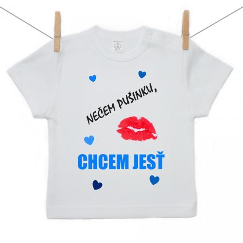 Boodyy Tričko s krátkym rukávom Nečem pušinku, chcem jesť 92 (18-24 mesiacov)