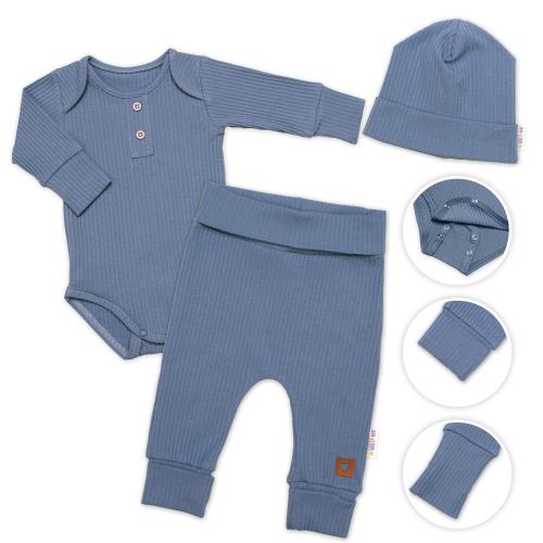 Rebrovaná rastúca súprava 3D, Baby Boy - jeans