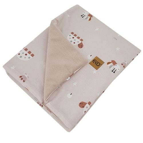 Deka bavlnená s podšívkou VELVET Bees Beige 100x80 cm