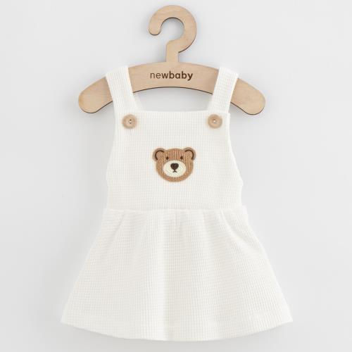 Dojčenská sukienka na traky New Baby Luxury clothing Laura biela 56 (0-3m), 20C55163