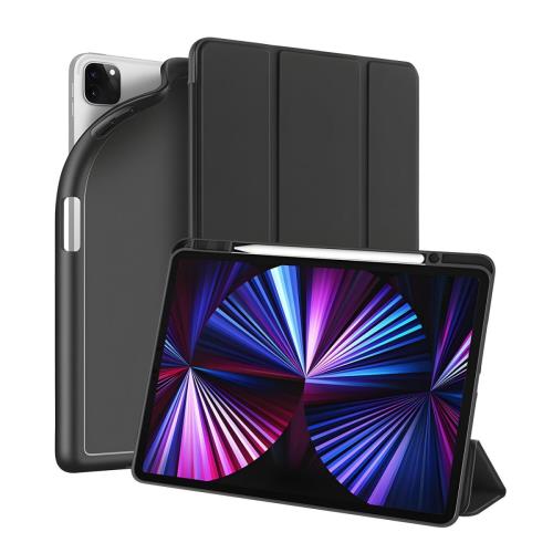 Osom TPU gélový kryt na tablet s viacuhlovým stojanom - Čierna H14877