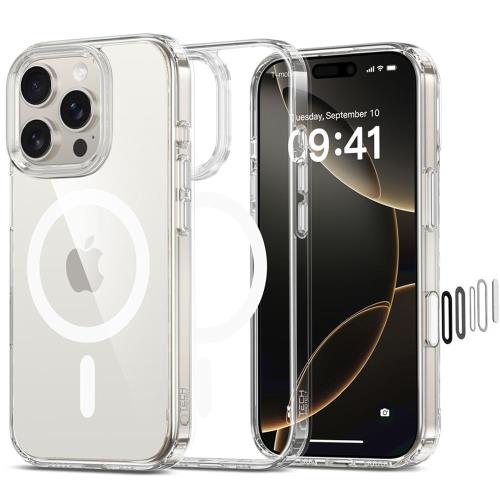 Tech-Protect FlexAir Hybrid CC MagSafe kryt na iPhone 16 Pro Max, priesvitný